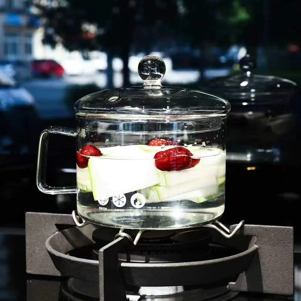 Hjemix | Glass varmeresistent matlagingsgryte