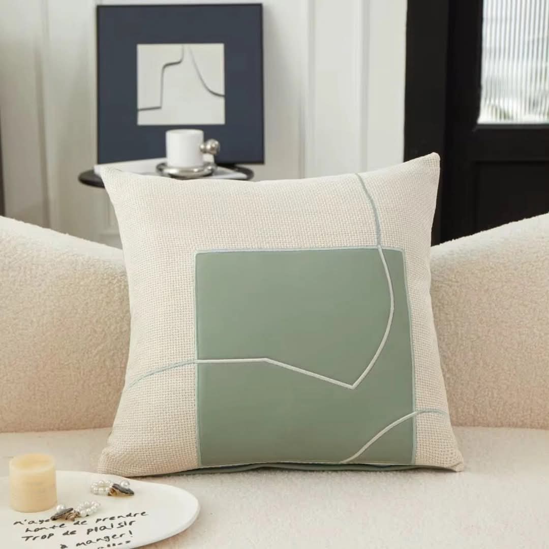 Hjemix | Geometrisk Broderi Putetrekks