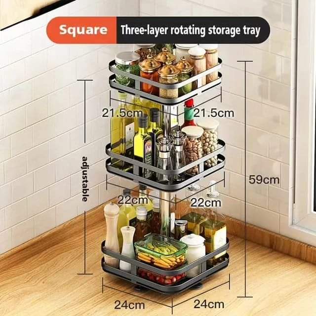 Hjemix | 3Tier roterende krydderhylle