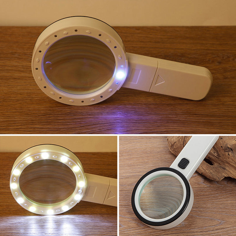 Hjemix | 30x optisk forstørrelsesglass med LED lys
