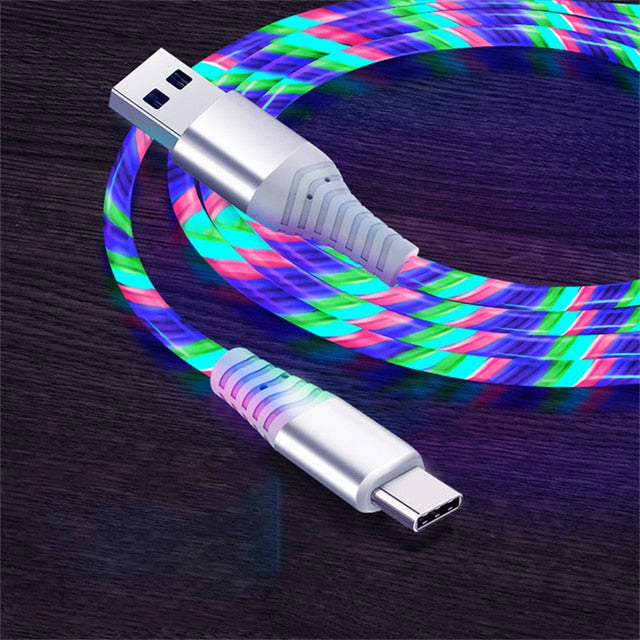 Hjemix | Hurtiglading Lysende Elv USB Kabel