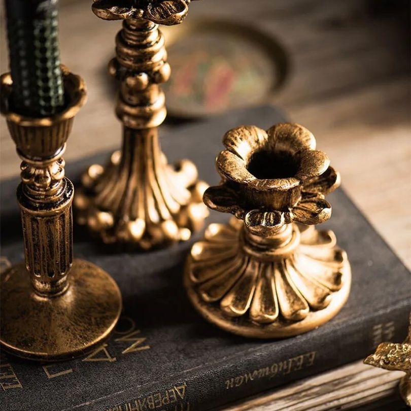 Hjemix | AuricGlow – Rustikk Lysestake med Elegant Luksus for et Tidløst Utseende