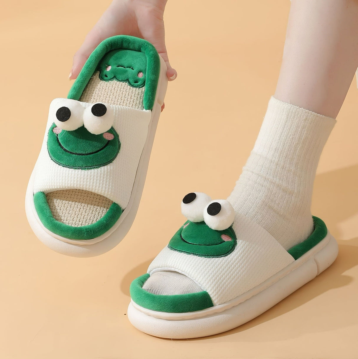 Hjemix | 3D Øye Frosk Innesko