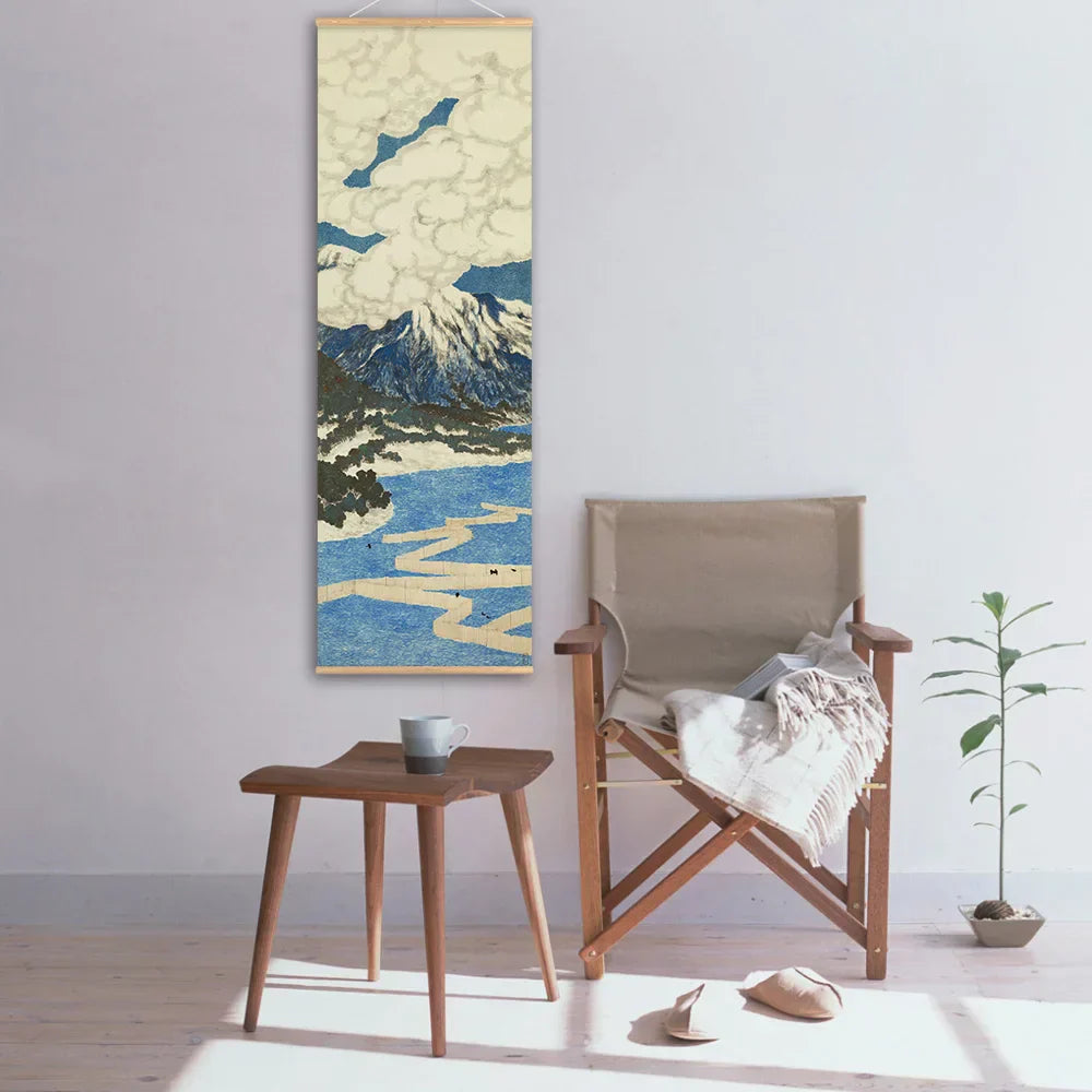 Hjemix | Japansk Ou-Mi Ukiyoe Rulleskrifts Plakat Landskaps Veggkunst Bilder Stue Vintage Maleri Landhus Innredning