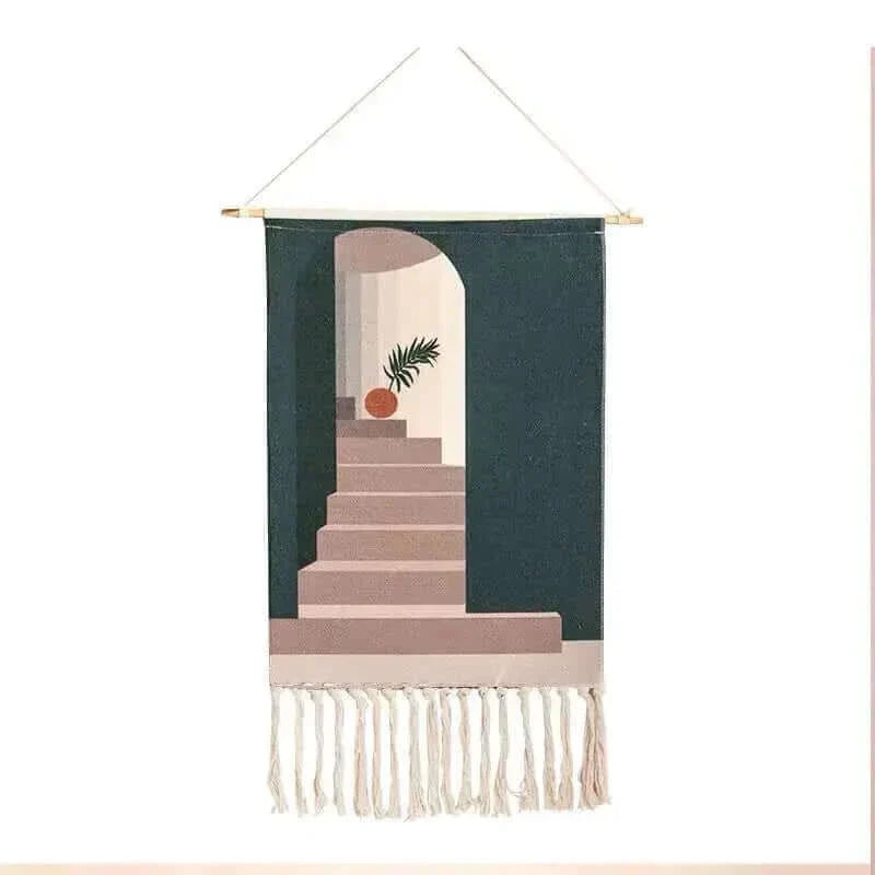 Hjemix | Makramee Hengende Bomull Veggteppe