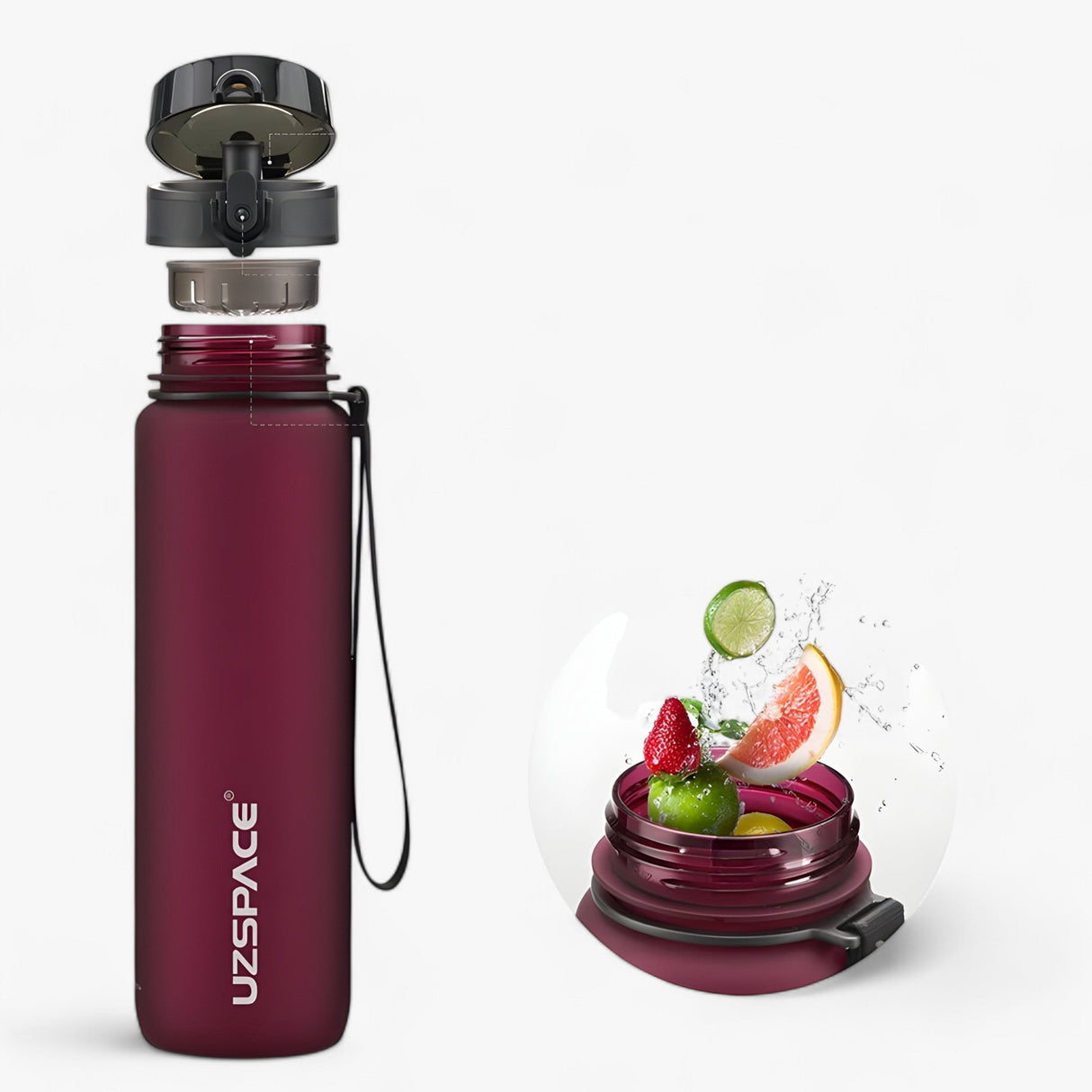 Hjemix | HydraShake | Sport Shaker Flaske - BPA-fri og lekkasjesikker