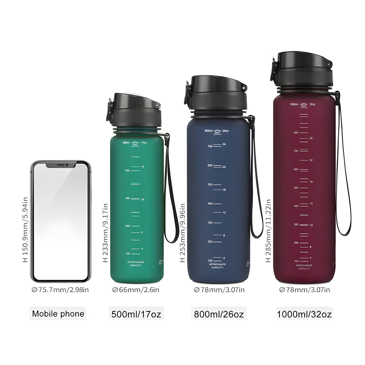 Hjemix | HydraShake | Sport Shaker Flaske - BPA-fri og lekkasjesikker