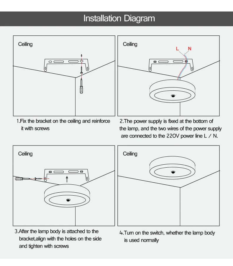 Hjemix | Bevegelsessensor LED Taklamper – Smart Belysning for Hjemmet