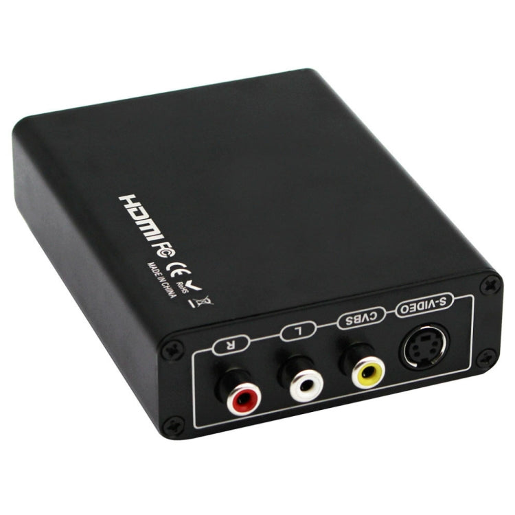 Hjemix | HDMI til Composite / AV S-Video Converter RCA CVBS/L/R Video Converter Adapter, EU Plugg