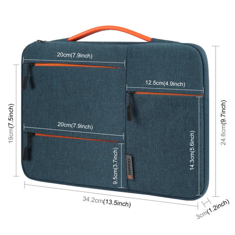 Hjemix | HAWEEL 33.0 cm Ermeveske Glidelås Dokumentmappe Laptop Bag for Macbook, Samsung, Lenovo Thinkpad, Sony, DELL Alienware, CHUWI, ASUS, HP, 13 tommer - 13.5 tommer Laptoper (Marineblå)