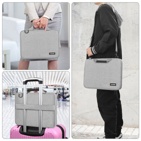 Hjemix | HAWEEL 14.0 tommer - 16.0 tommer dokumentsnor hurtigtask for Macbook, Lenovo Thinkpad, ASUS, HP (Grå)