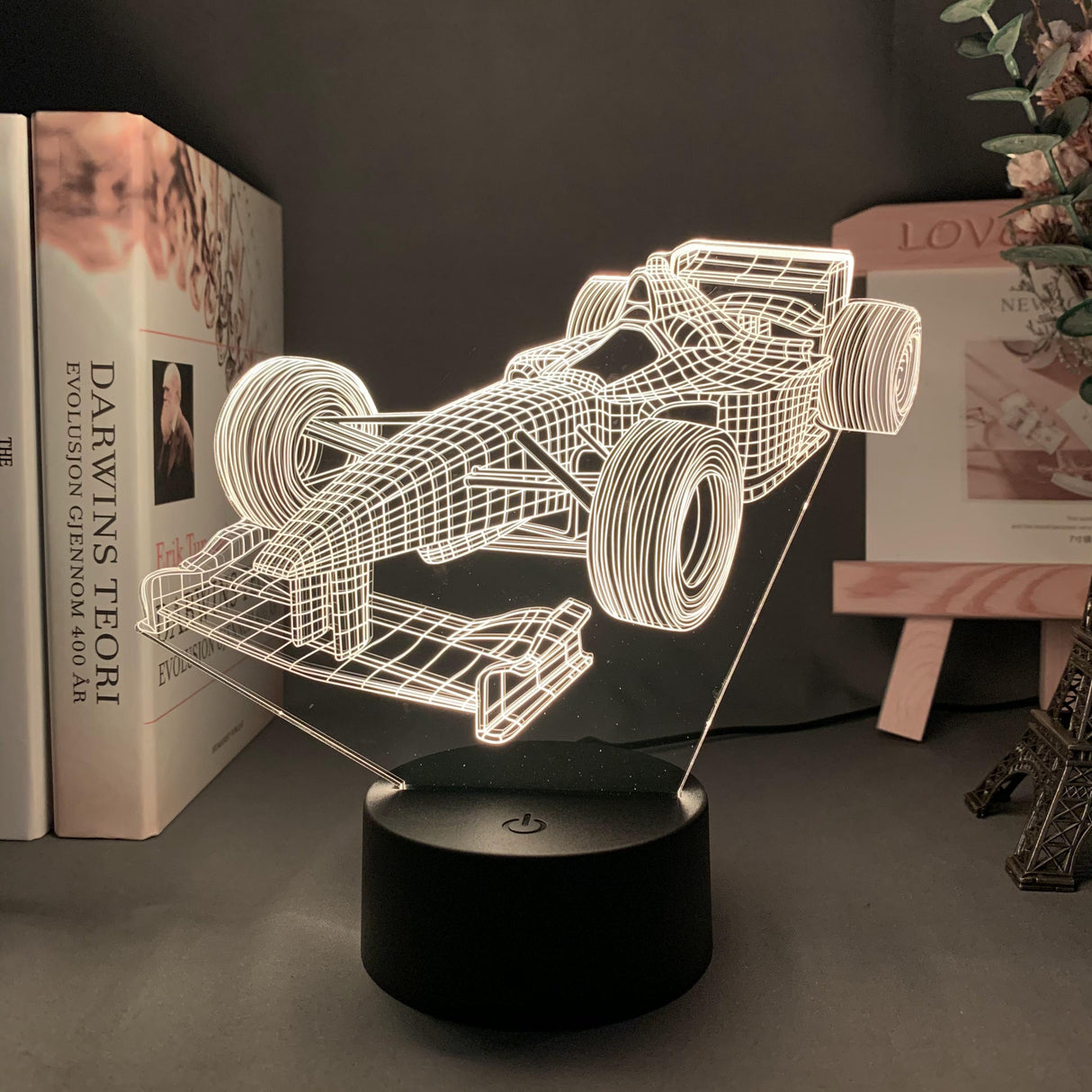 Hjemix | Formel-1-3D-Illusjonslampe med fargemodus