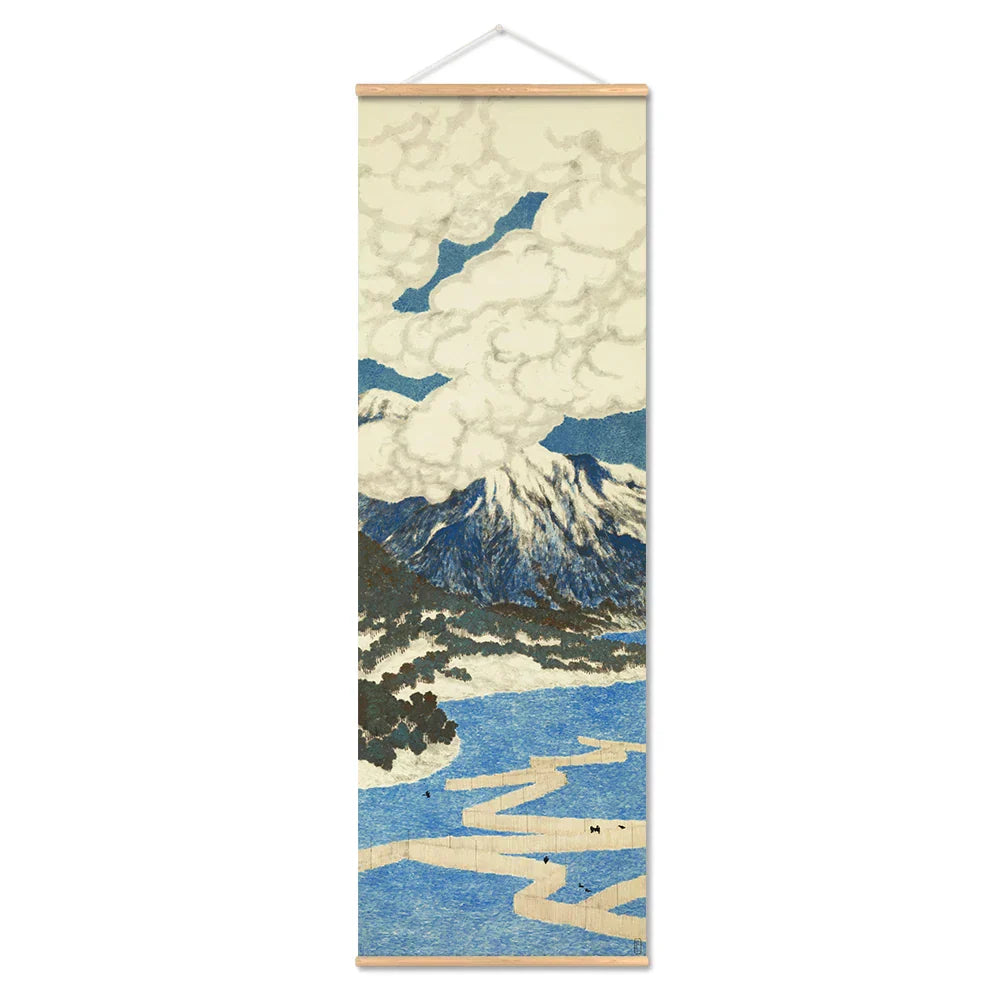 Hjemix | Japansk Ou-Mi Ukiyoe Rulleskrifts Plakat Landskaps Veggkunst Bilder Stue Vintage Maleri Landhus Innredning