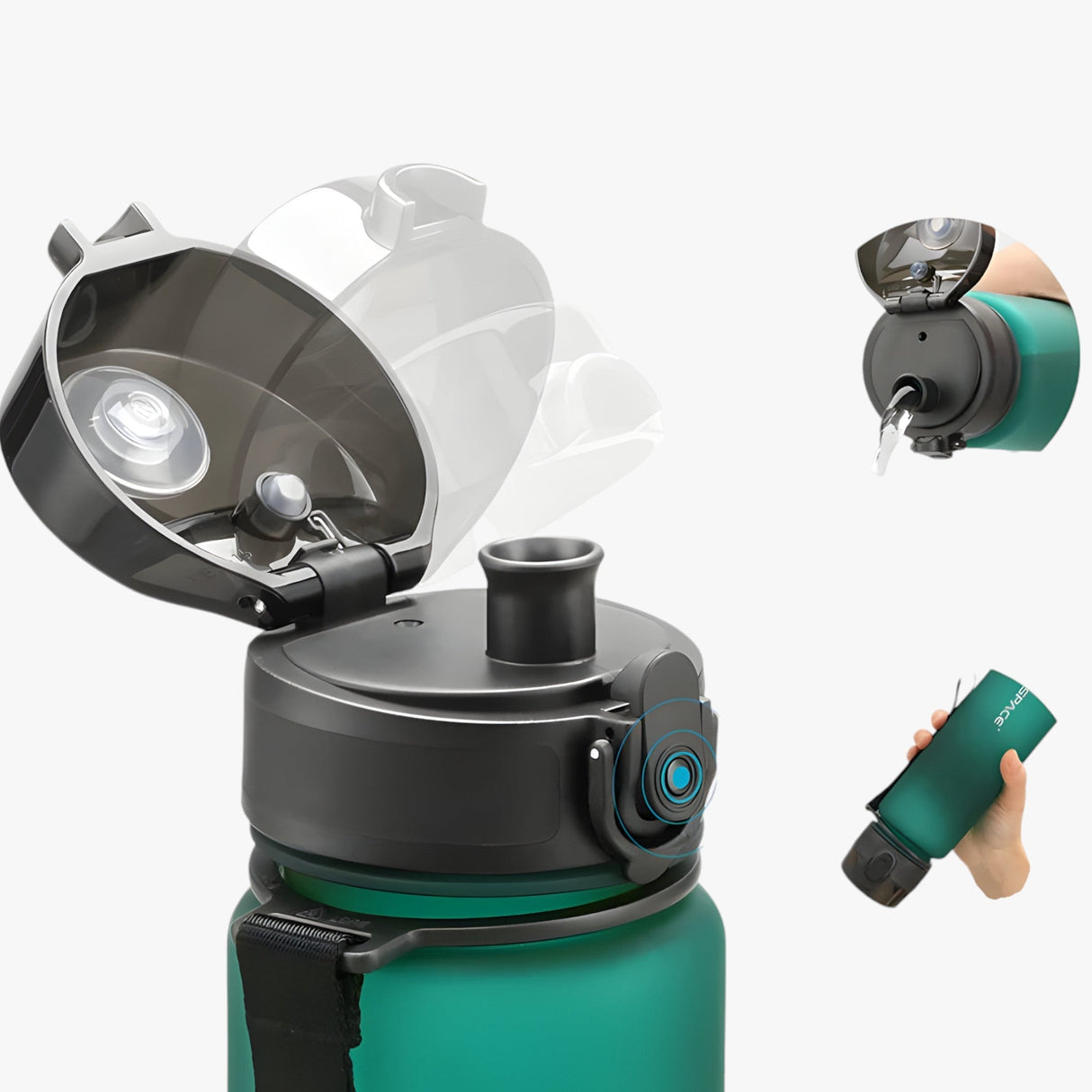 Hjemix | HydraShake | Sport Shaker Flaske - BPA-fri og lekkasjesikker