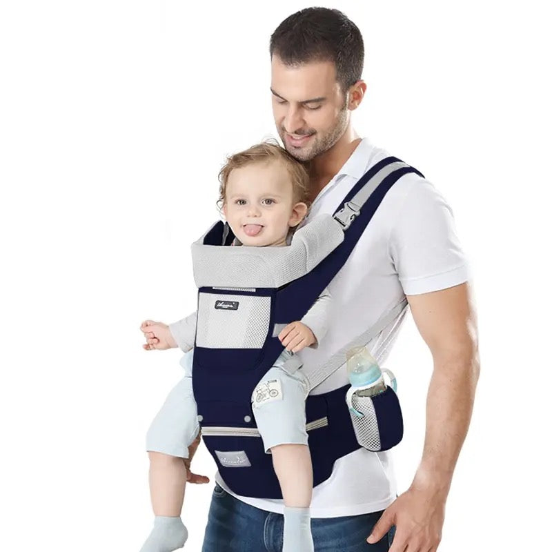 Hjemix | All-Position Baby Carrier - Hip Seat Spedbarn Småbarn Rygsekk med Kenguru Innpakning Bærer