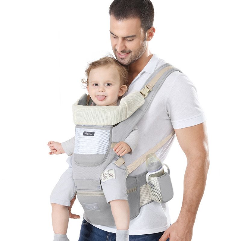 Hjemix | All-Position Baby Carrier - Hip Seat Spedbarn Småbarn Rygsekk med Kenguru Innpakning Bærer