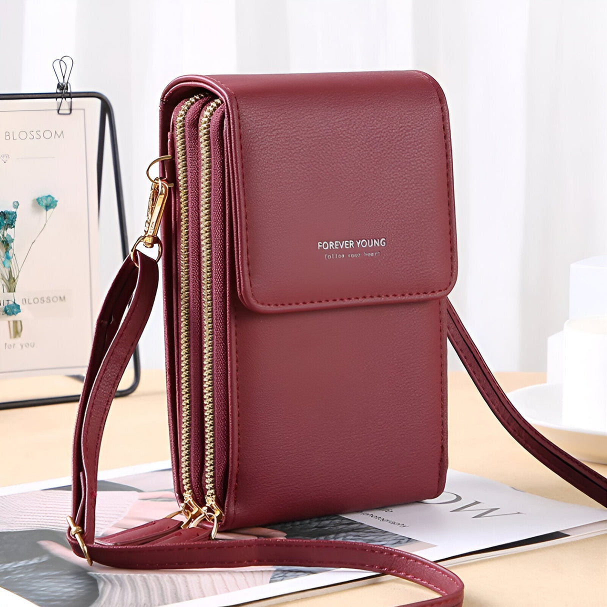 Hjemix | Carry - Stilig Crossbody Lommebok & Telefon Holder Bag
