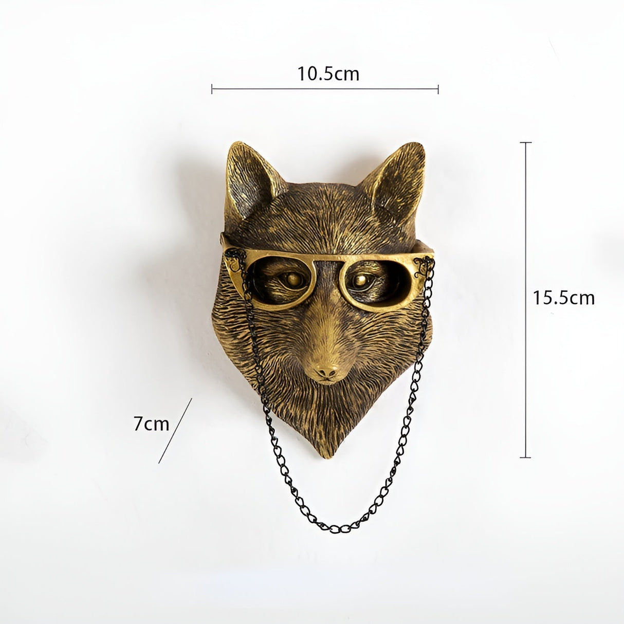 Hjemix | Golden Head - Multifunksjonell Hode Veggkrok Dekorasjon og Veggoppbevaring