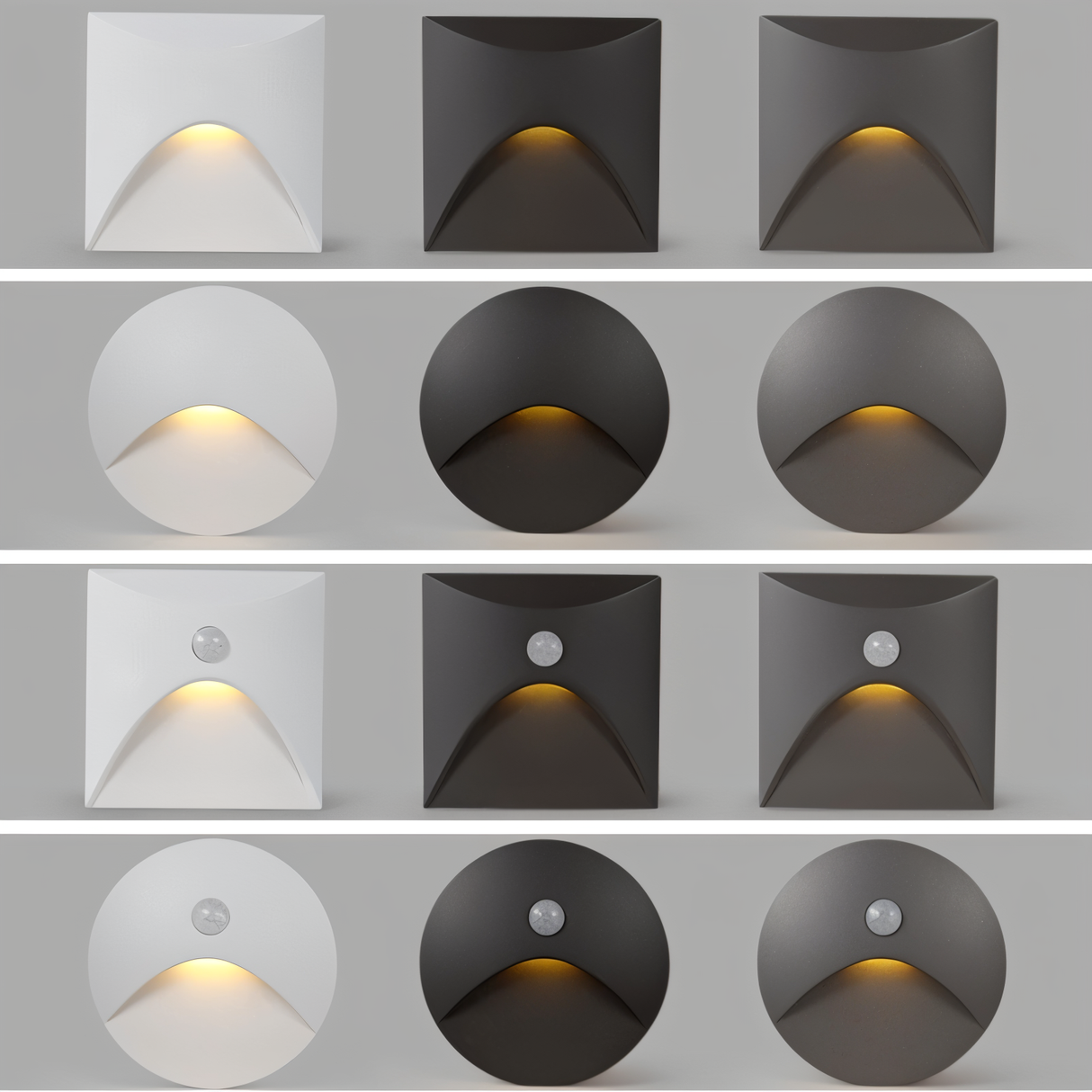 Hjemix | LuminiPath - Vanntett IP65 Vegglampe - Innendørs og Utendørs Vegglampe - Bevegelsessensor Vegglampe LED