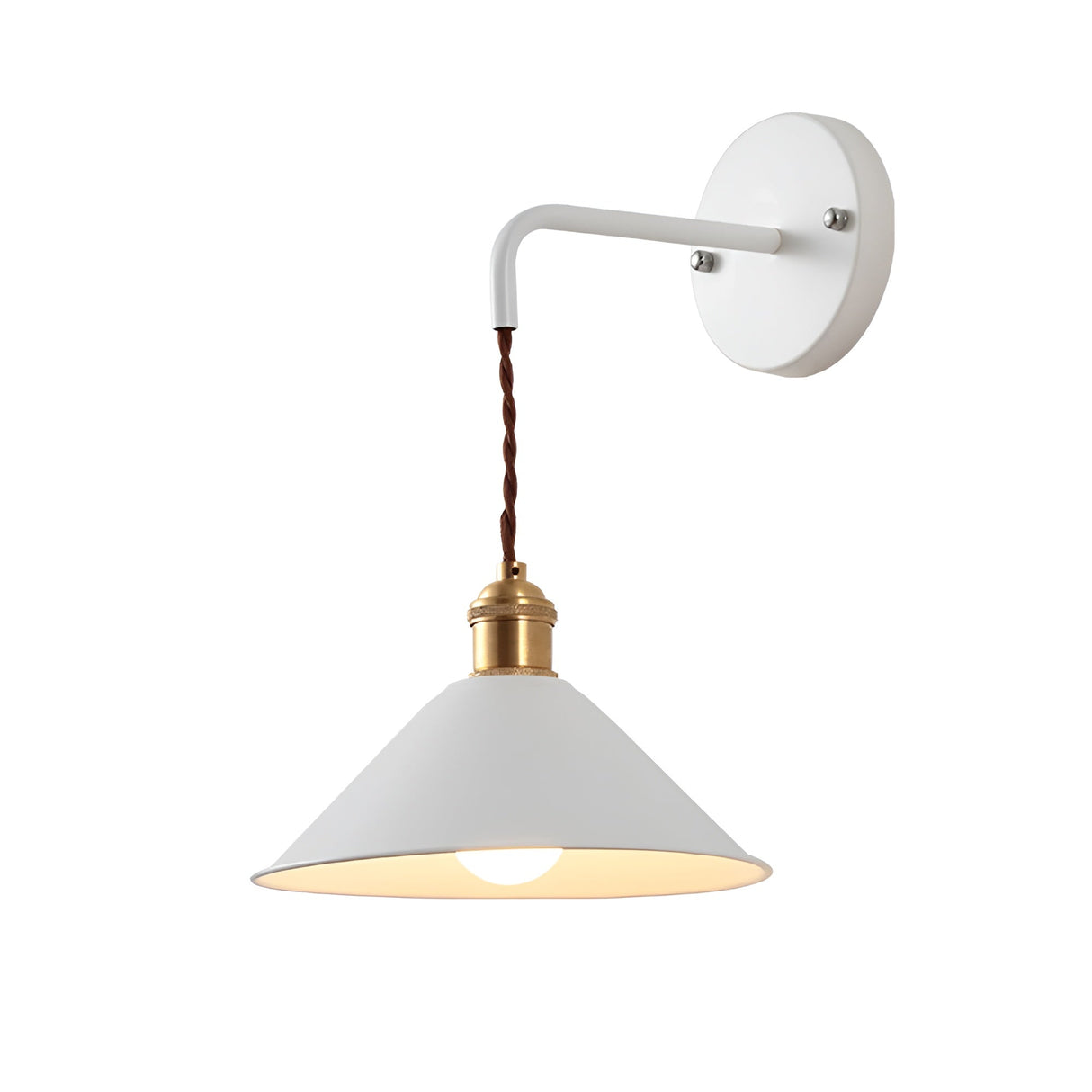 Hjemix | Retro Vintage Vegglampe - Vintage-inspirert Kjegle Metall Vegglampe