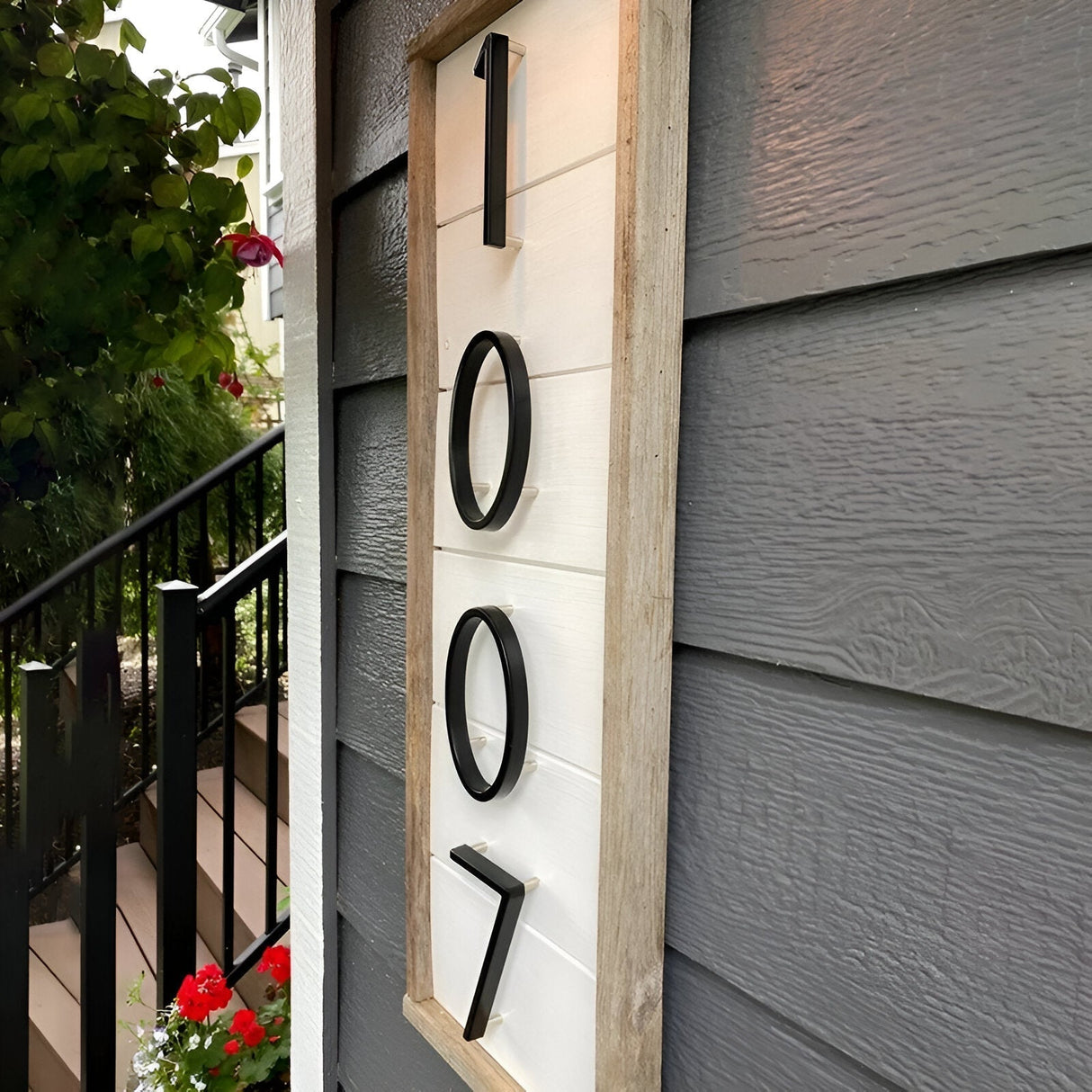 Hjemix | Svart Full House Number - Husnummer Moderne - Husnummer Skilt