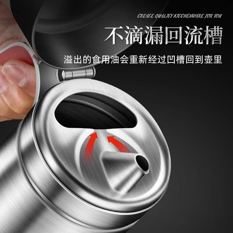 Hjemix | Rustfritt Stål Oljekanne/Dispenser