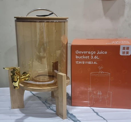 Hjemix | 3.6 L Glassbeholder med Bambusstativ