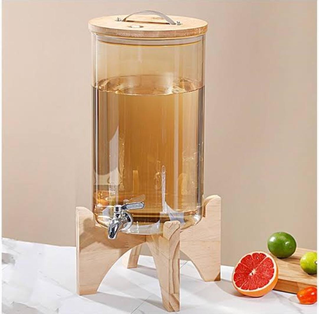 Hjemix | 3.6 L Glassbeholder med Bambusstativ