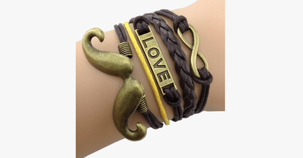 Hjemix | Infinity Love Mustasje Armbånd