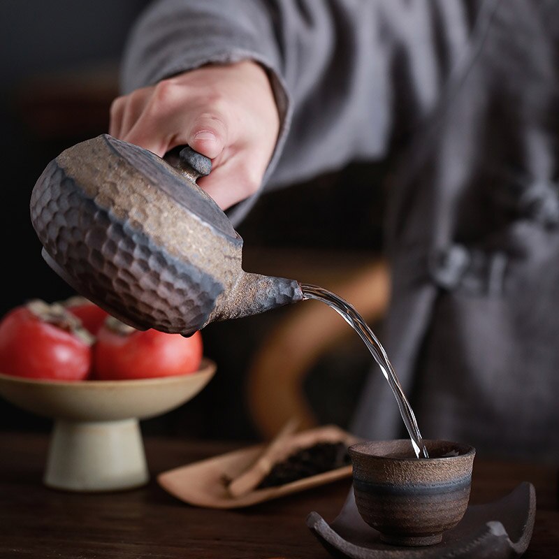 Hjemix | Japansk keramisk Kyusu tekande Kinesisk Kung Fu tekande drikkeutstyr 200ml