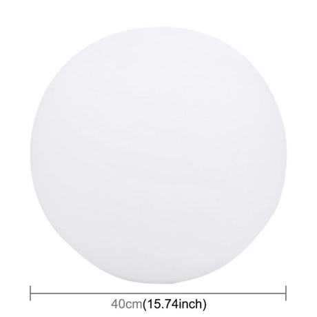 Hjemix | LEH-42321 40cm Rund Ball Solenergi Lampe, Flytende Hage Fargeforandrende LED Lys med 0.7W Monokrystallinsk Silisium Solcellepanel & Fjernkontroll (Hvit)