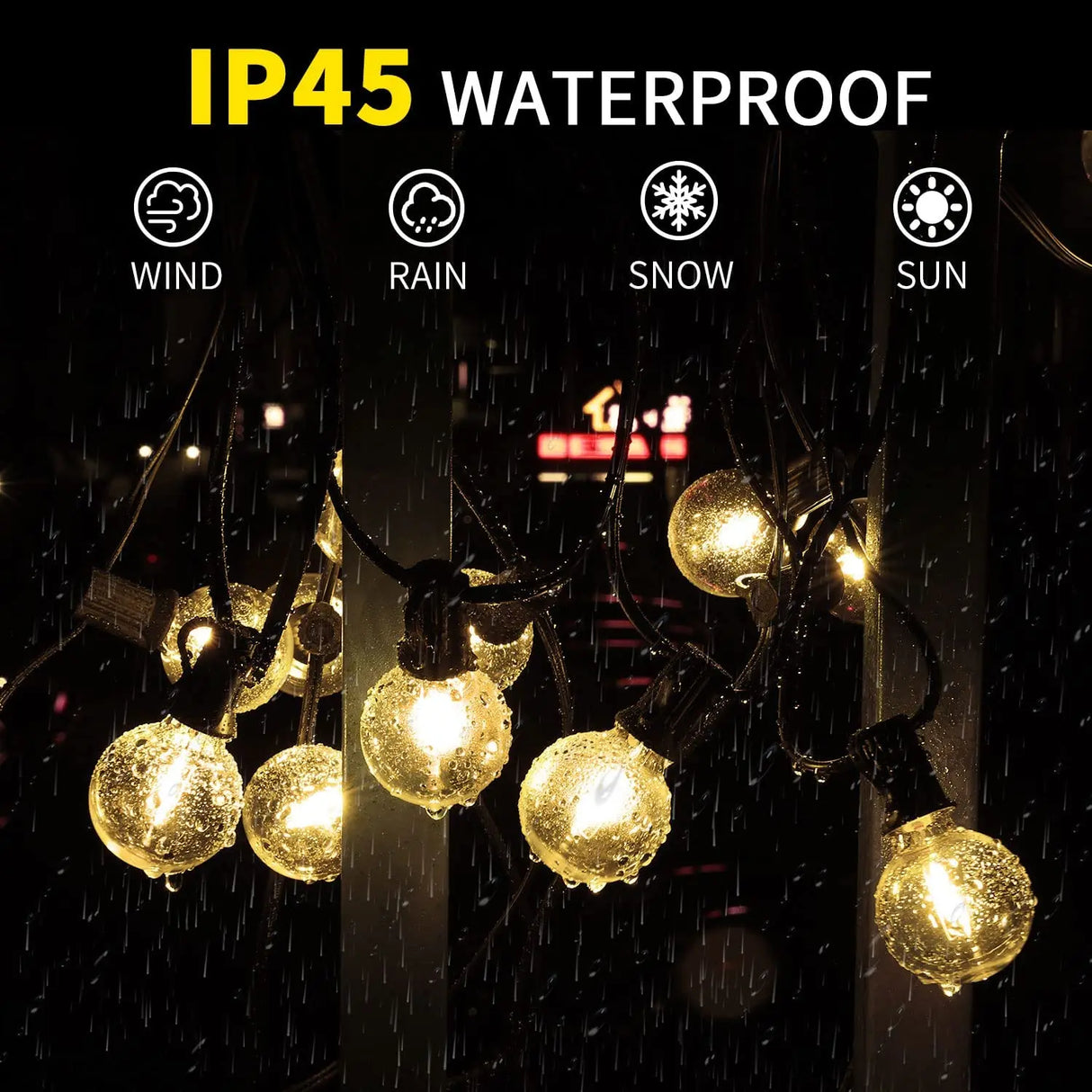 IP45 waterproof LED light string for festival decoration