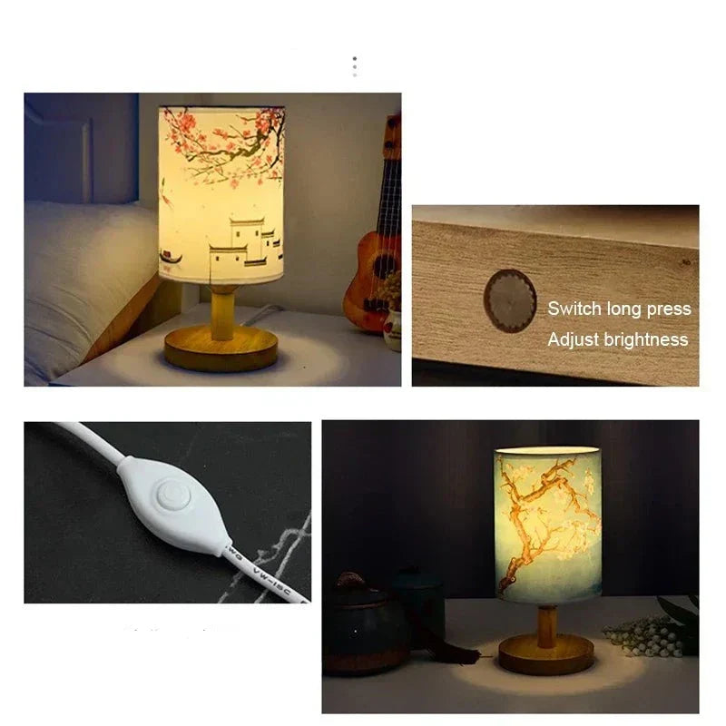 Hjemix | Japansk Lampe - Rose Lampe - Dimmbar - Nattlampe