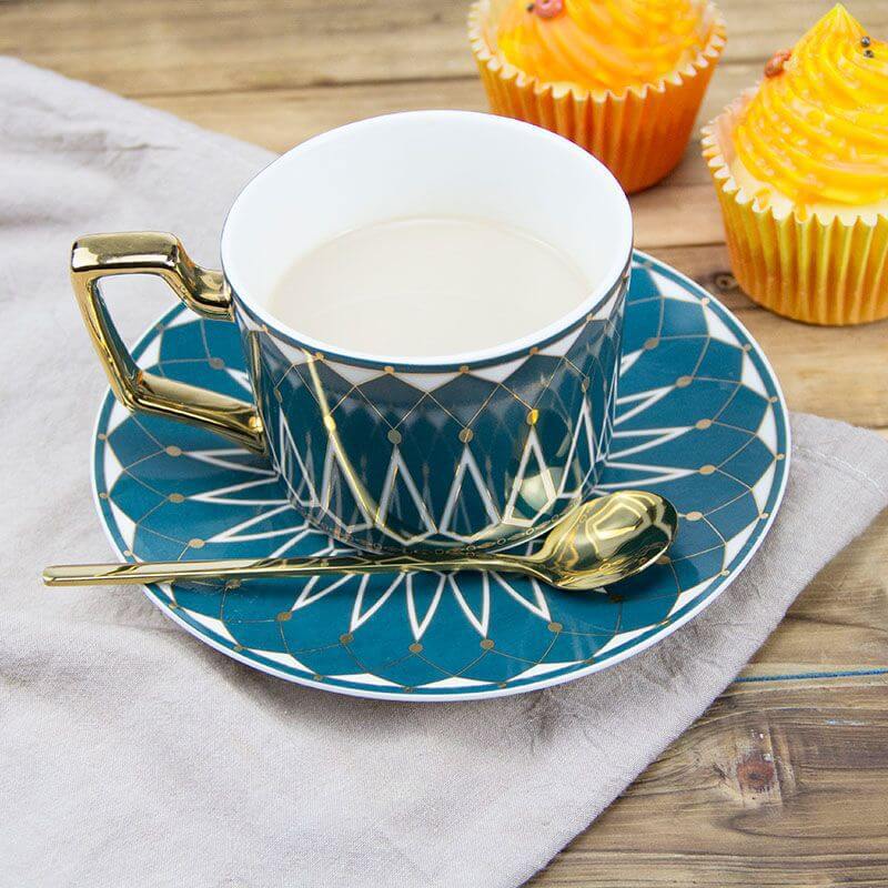 Hjemix | Square A Retro-Mønster Kaffe Krus