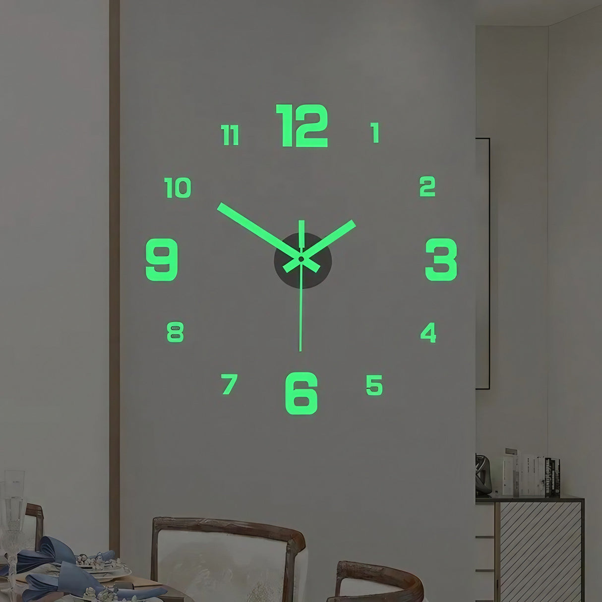 Hjemix | 3D-LED veggklokke – rammefri DIY design