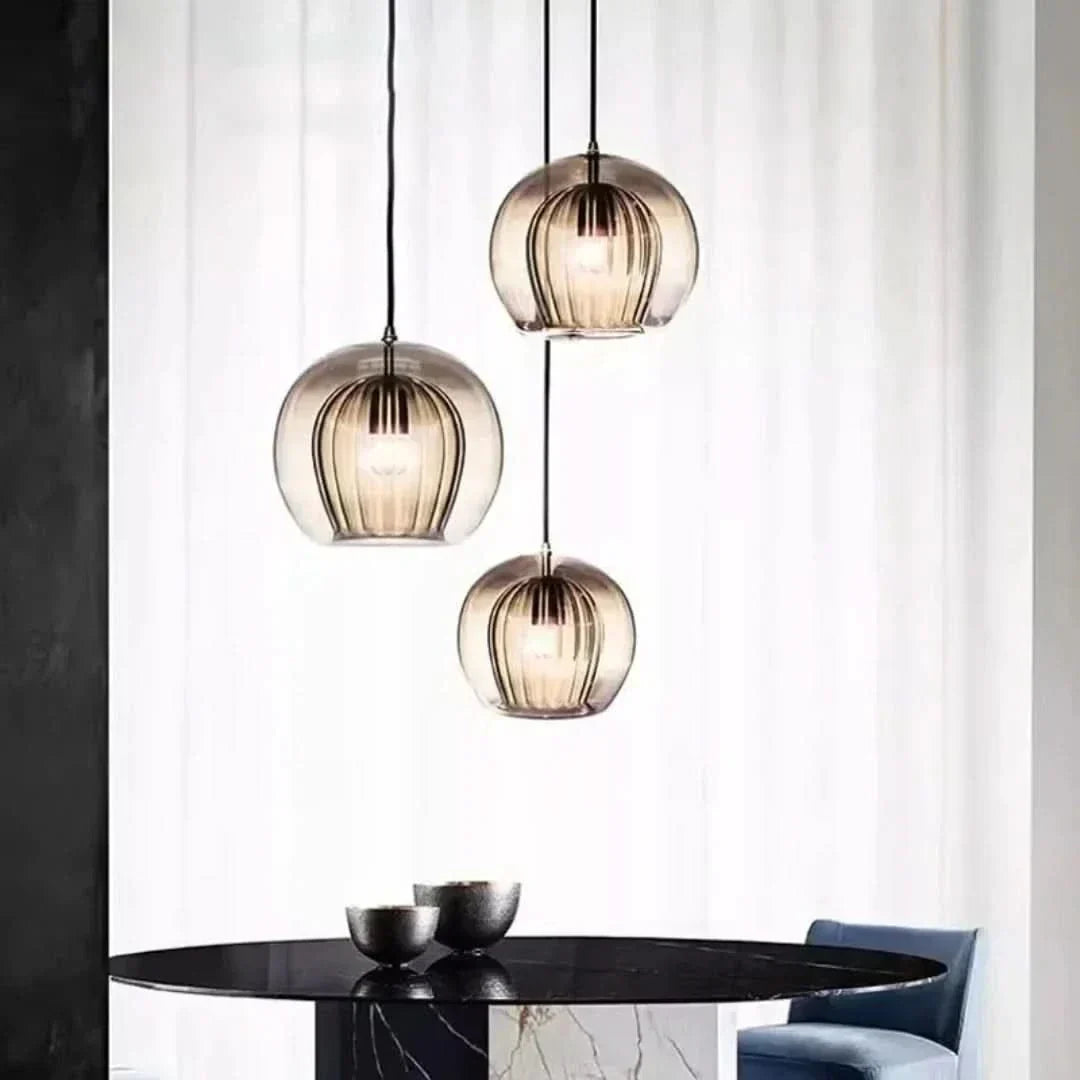 Hjemix | TimberGlow - Moderne Glass Pendellampe