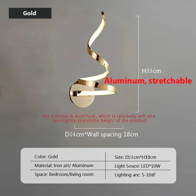 Hjemix | SpiralGlow - Spiral LED Vegglys