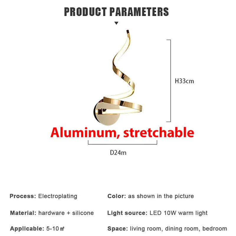 Hjemix | SpiralGlow - Spiral LED Vegglys