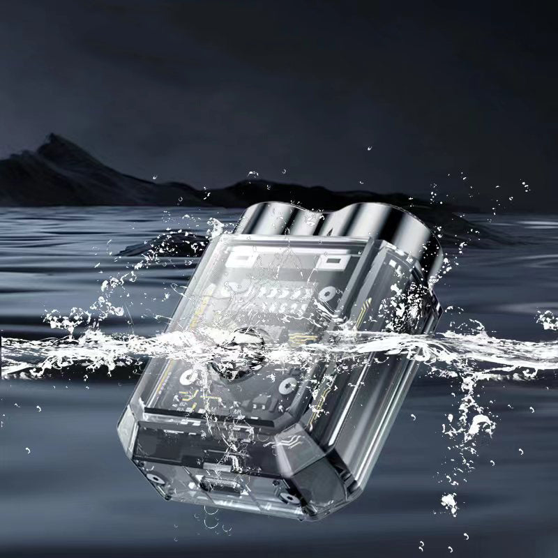 Hjemix | Gjennomsiktig Mini Dobbelt-Hodet Elektrisk Barbermaskin