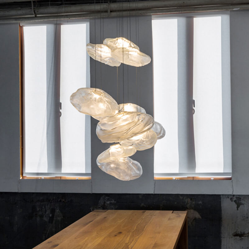 Hjemix | CloudNova Glass Pendant Light | Modern Design | Unique Cloud Look | Ambient Lighting