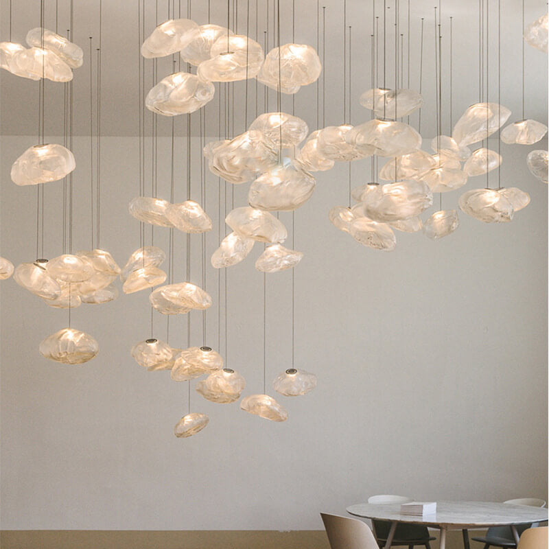 Hjemix | CloudNova Glass Pendant Light | Modern Design | Unique Cloud Look | Ambient Lighting