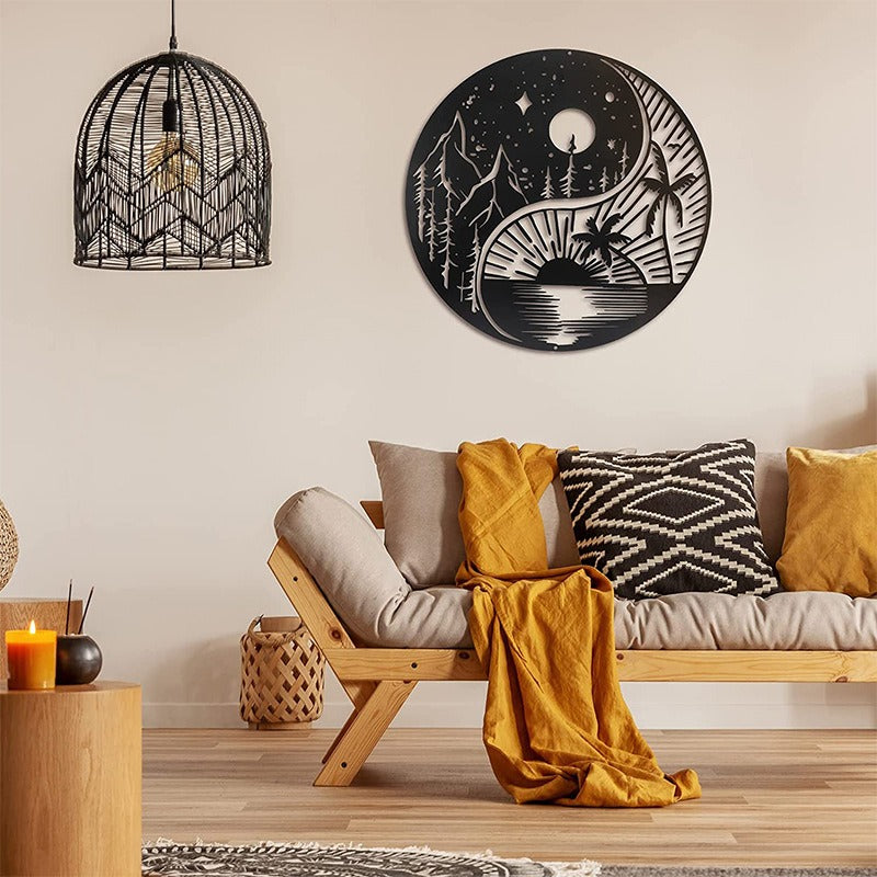 Hjemix | Svart Metall Veggkunst Hjemmedekor