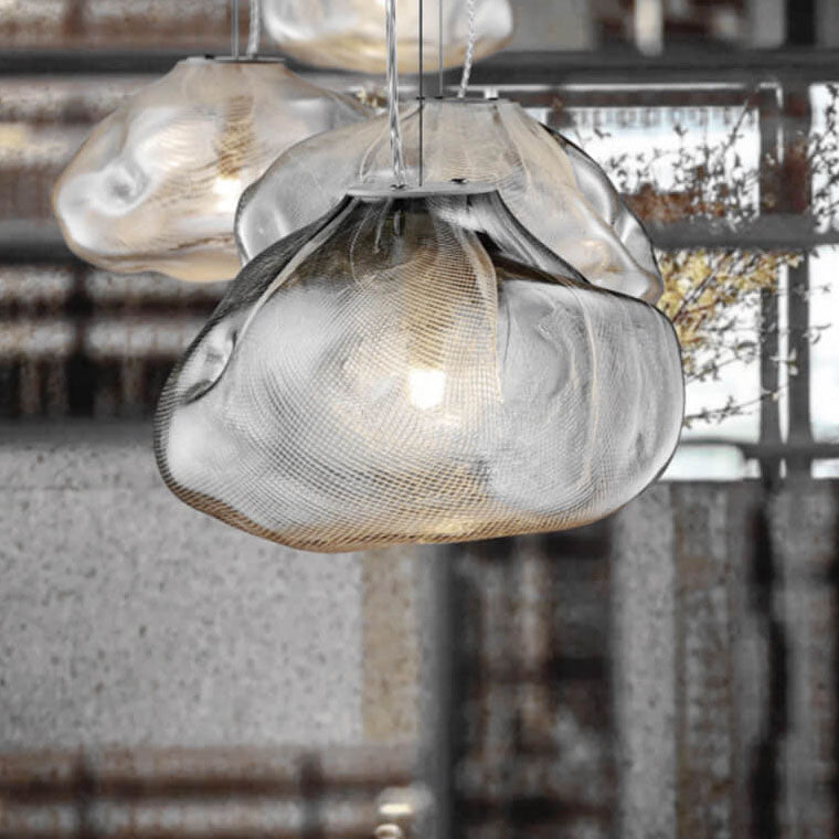 Hjemix | CloudNova Glass Pendant Light | Modern Design | Unique Cloud Look | Ambient Lighting