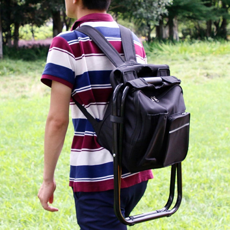 Hjemix | Utendørs bærbar sammenleggbar campingstol lett fiske strandstol rustfritt stål rør sammenleggbar stol med kjølet bag (Grønn)