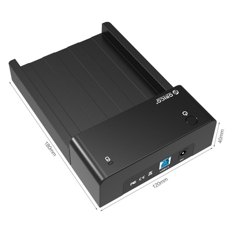 Hjemix | ORICO 6518US3 USB 3.0 Type-B 2.5 / 3.5 Tommers Verktøyløs HDD Dockingstasjon Ekstern Lagringskabinett Harddiskboks (Svart)