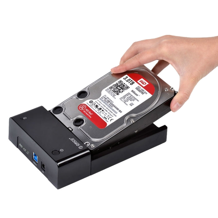 Hjemix | ORICO 6518US3 USB 3.0 Type-B 2.5 / 3.5 Tommers Verktøyløs HDD Dockingstasjon Ekstern Lagringskabinett Harddiskboks (Svart)