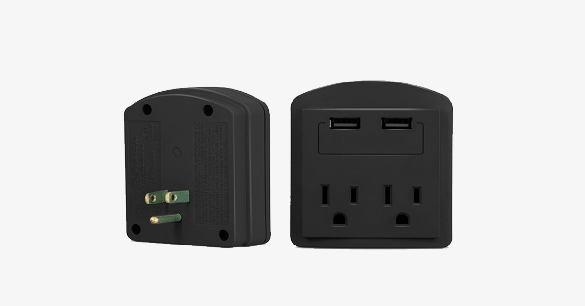 Hjemix | Outlet med 2 USB-porter veggadapter - Din bærbare ladestasjon