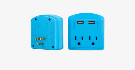 Hjemix | Outlet med 2 USB-porter veggadapter - Din bærbare ladestasjon