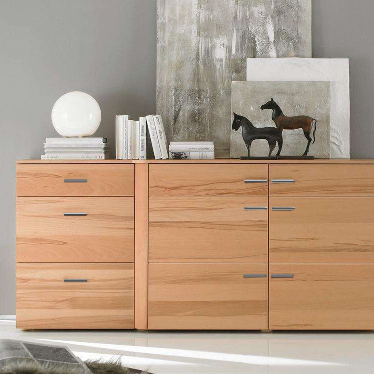 Hjemix | Børstet Nikkel Modern Rustfritt Stål Skuffehardware T-Bar Håndtak