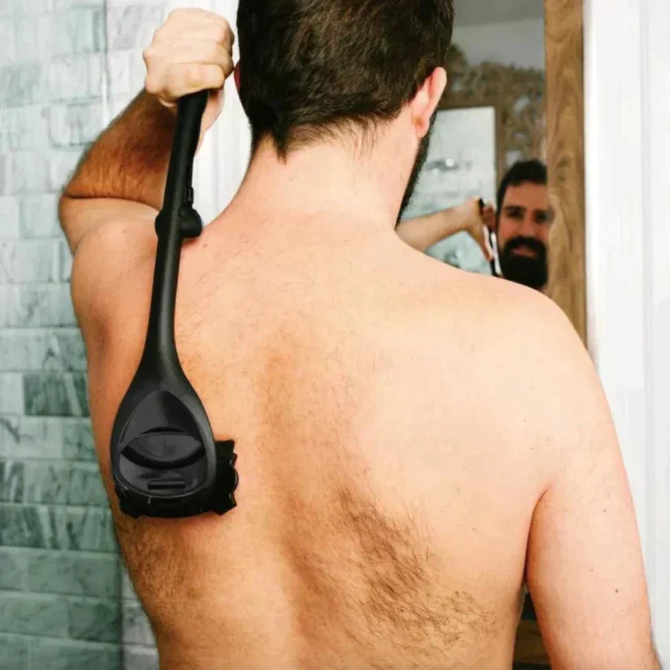 Hjemix | Bakhår Razor – Langhåndtak Razor for Enkel Hårfjerning – Dobbelblad Design